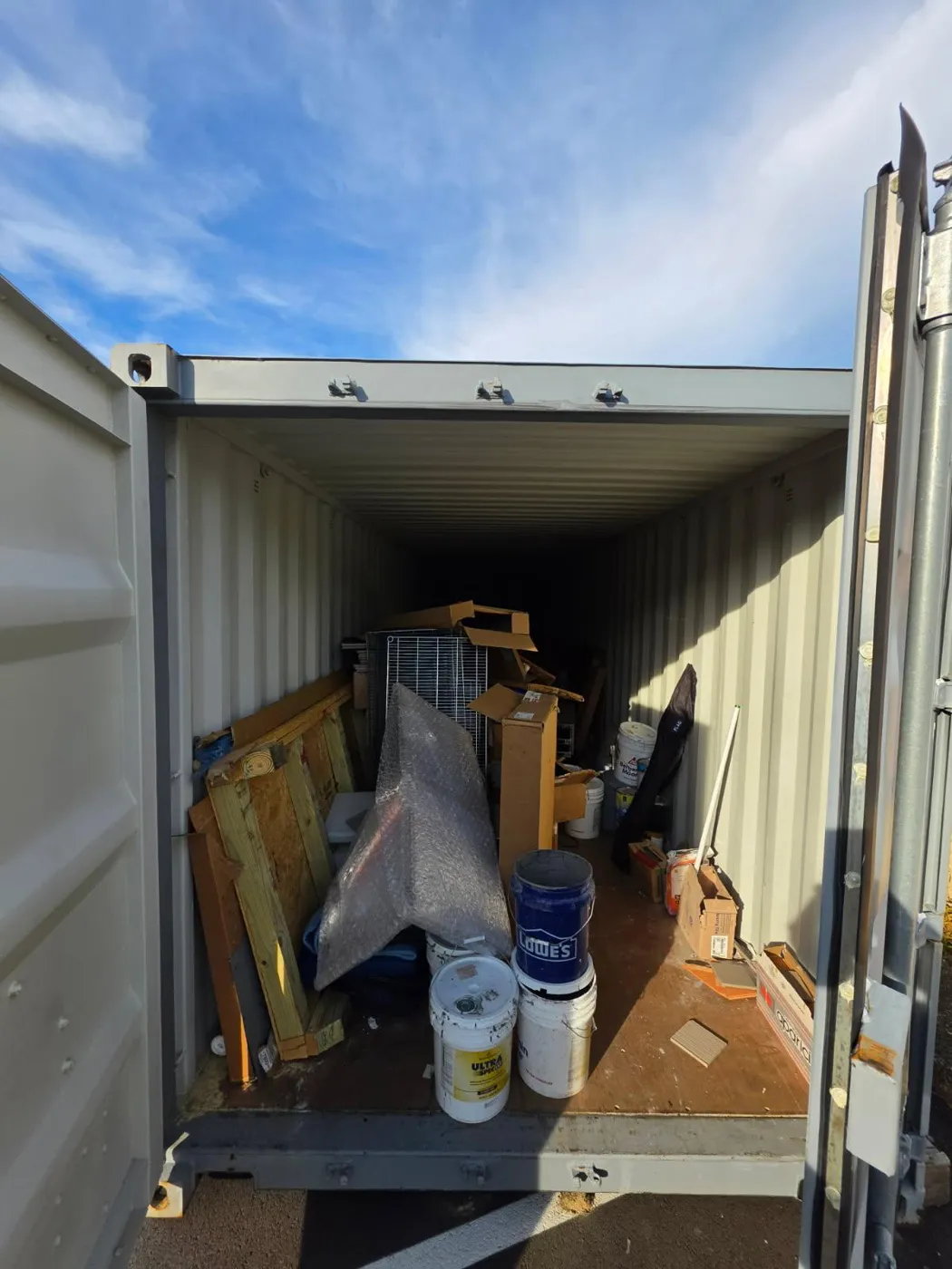 Storage unit cleanout